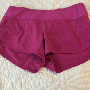 Lululemon Speed up run shorts hot pink